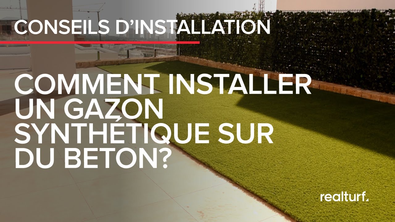 Installer la pelouse synthetique sur une surface pav&eacute;e