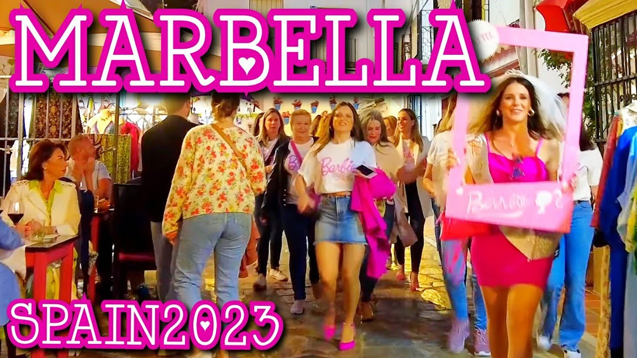 Marbella Spain 🇪🇦 Beautiful Old Town Night Walk Epic Lights April 2023