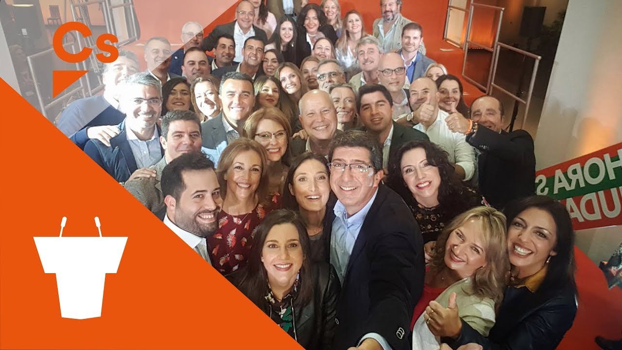 Juan Marín e Inés Arrimadas. Presentación de la imagen de campaña en Andalucía