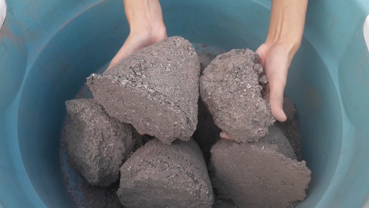 White grainy sand dry tub crumbling💯🖤🙌+water ASMR crumbling video 💦💦🤤✨