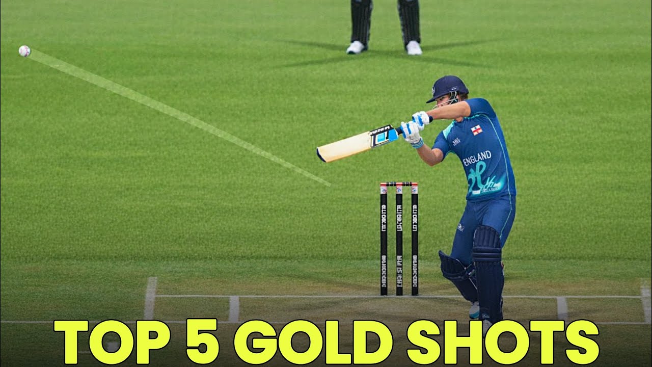 TOP 5 BEST GOLD SHOT IN REAL CRICKET | Shot map Code | Real Cricket 