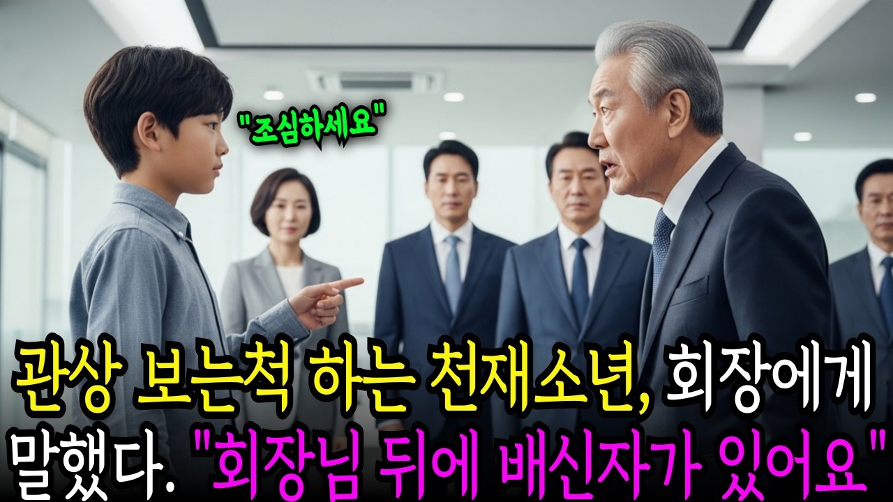 아이큐168 천재소년, 억만장자 재벌회장님에게 “회장님 뒤에 배신자가 있어요!” 자기가 잡아주겠다고 제안하는데..|오디오북 |노후사연 |반전사연|시니어사연|인생이야기|