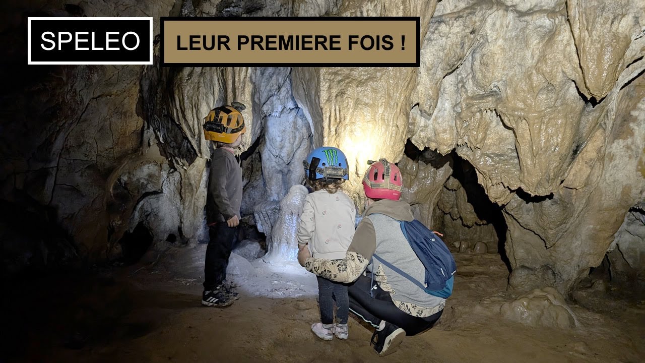 Je fais découvrir la spéléo, à mes deux enfants ❤️