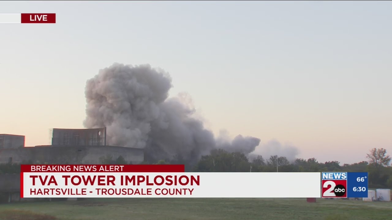 VIDEO: TVA implodes nuclear cooling tower in Trousdale County