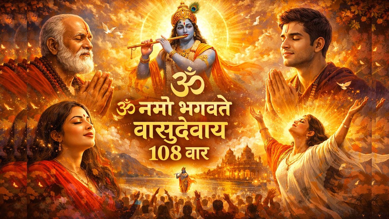 ॐ नमो भगवते वासुदेवाय 108 बार | Powerful Krishna Mantra Chanting for Peace & Miracles #krishna