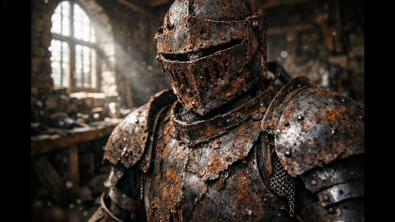 Restoring a Heavily Rusted Knight Armor in an Old Castle (ASMR restoratio)