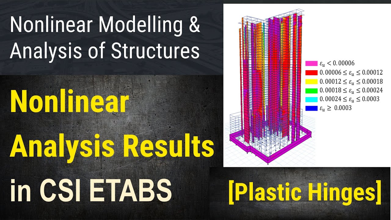 80 - Nonlinear Structural Modeling - Part 15 - Plastic Hinge Results after Nonlinear Analysis- ETABS