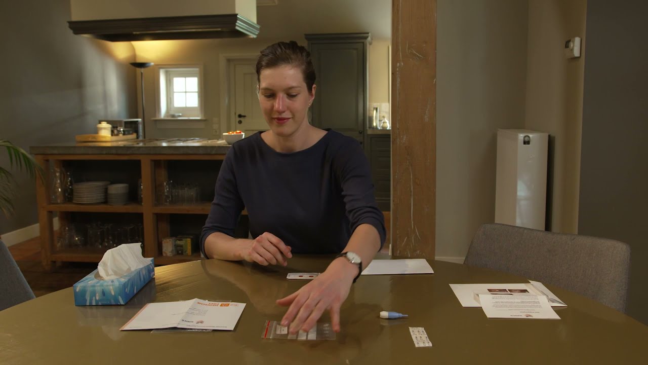 Taking a blood sample with a finger prick