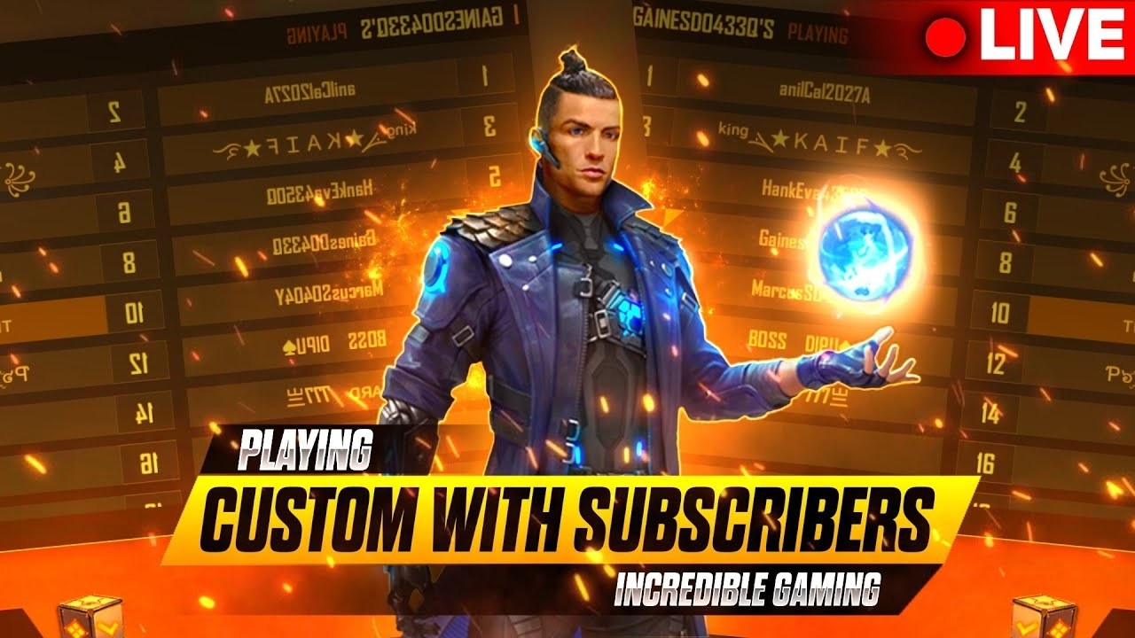 FREE FIRE LIVE CUSTOM ROOM | FF LIVE GIVEAWAY ? 🗿 ❤️ #freefire #fflive #freefire