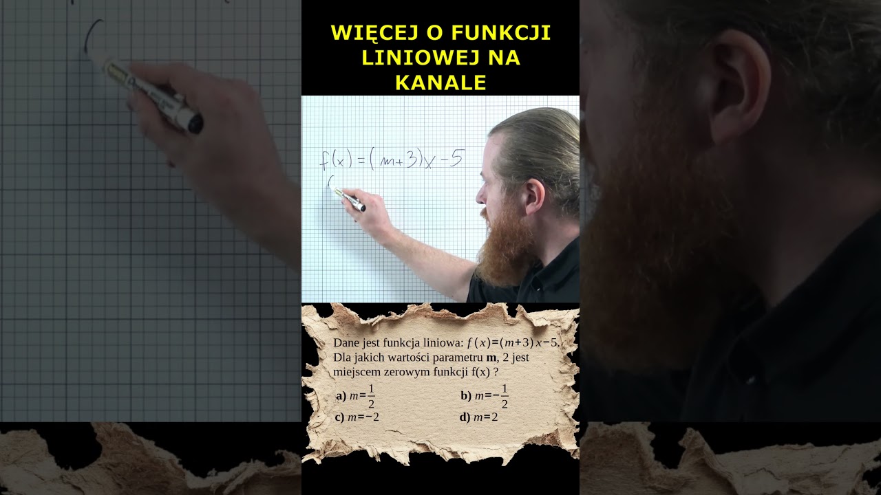 ZADANKO DO SZK&Oacute;ŁKI 8 #shorts #matematyka #maths #funkcje #liniowa
