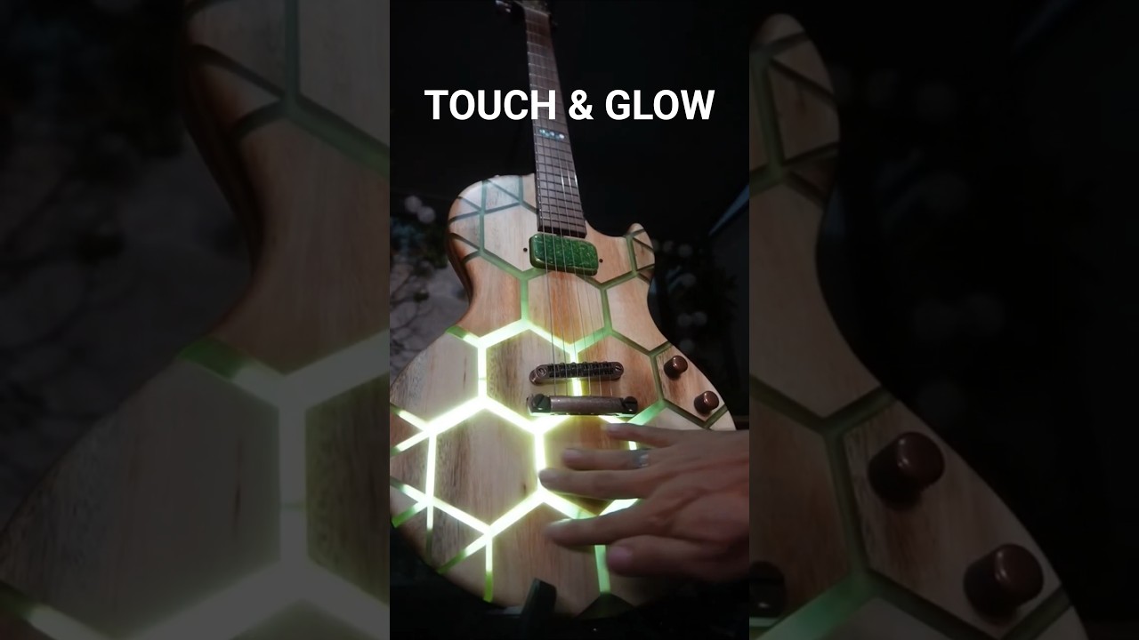 Touch Activated LED Guitar #guitar #ledlights #epoxyresin