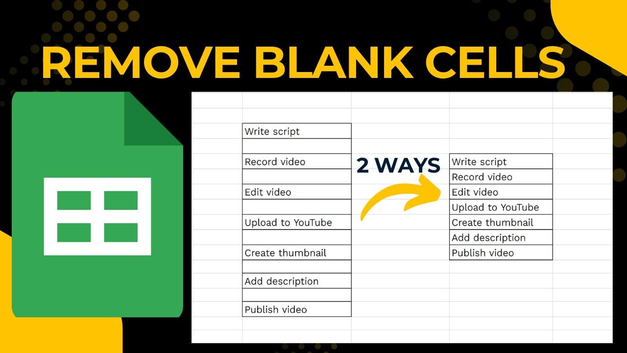 2 Easy Ways to Remove Blank Cells from a List in Google Sheets