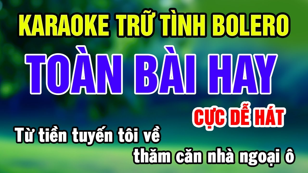 Karaoke Liên Khúc Toàn Bài Hay - DỄ HÁT - Nhạc Sến Trữ Tình Bolero Karaoke Organ Anh Quân