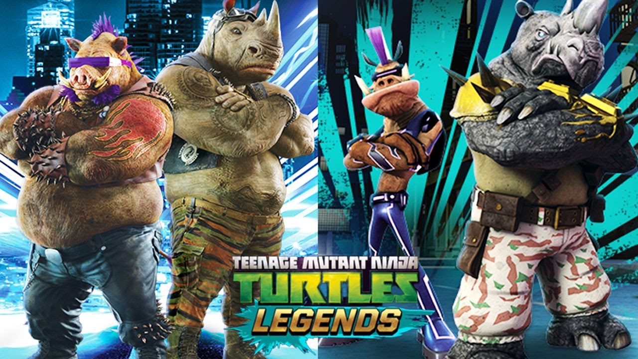 TMNT Legends - Bebop Legend, Rocksteady Legend & Bebop Movie, Rocksteady Movie