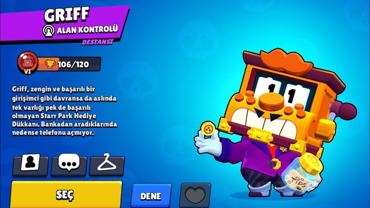 Yeni Açılan Kahraman GRIFF'i denedim 👀🤔 #brawlstars 