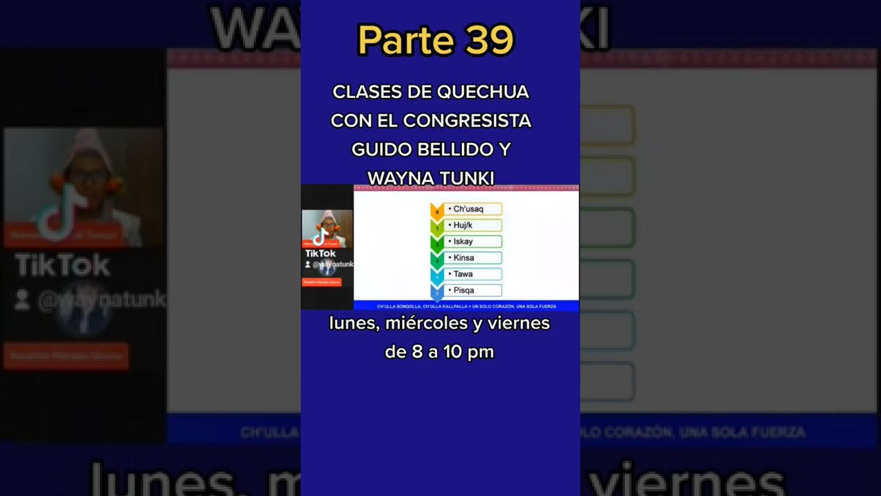 LAS CLASES DE QUECHUA