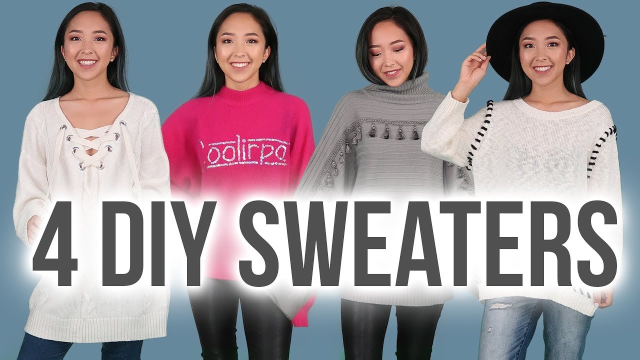 4 WAYS TO UPCYCLE SWEATERS | Hand Sewing DIYs