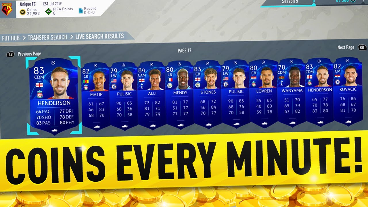HOW TO MAKE COINS EVERY MINUTE ON FIFA 20! LOW BUDGET TRADING METHOD