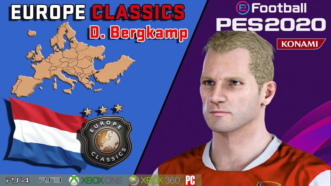 D. BERGKAMP (Europe Classics) How to create in PES 2020