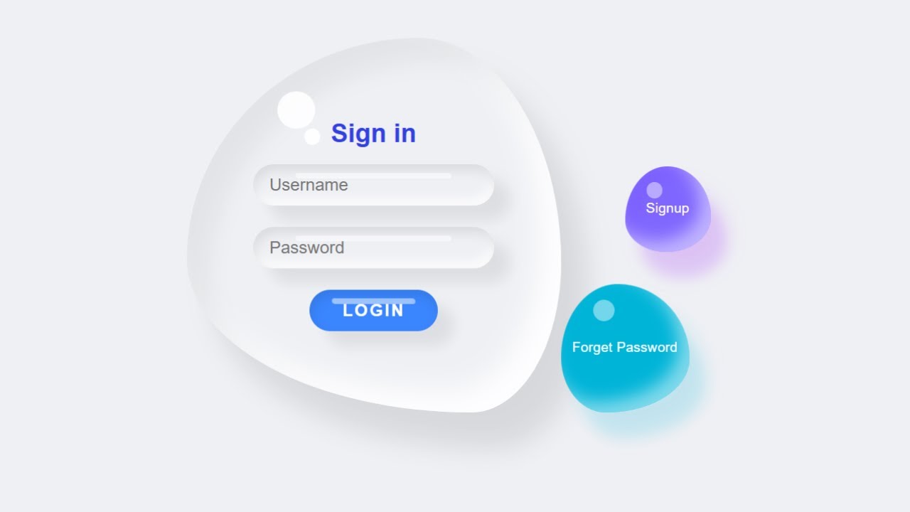 Water Drop Login Form Using HTML & CSS – Stunning Animated UI Design