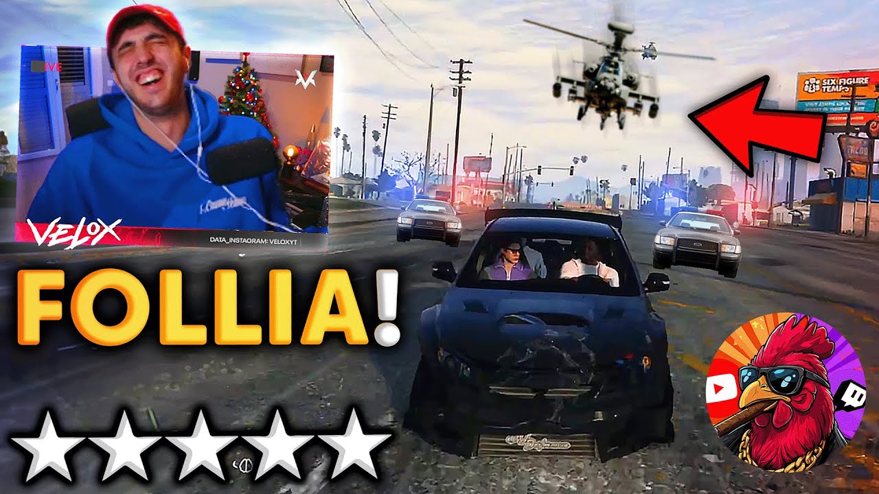VELOX E I SALIERI SCAPPANO DALLA POLIZIA PER 30 MINUTI DI FILA SU GTA RP! 👮 INSEGUIMENTO LEGGENDARIO