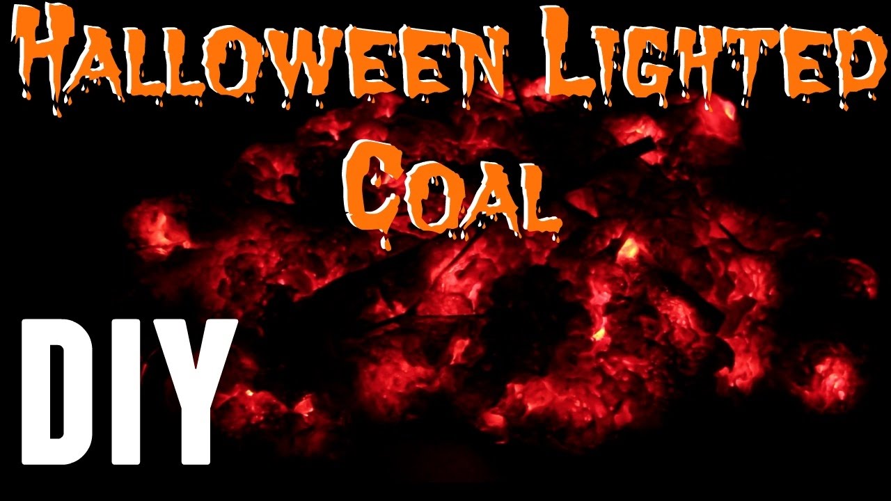DIY - How To Make Halloween Fake Fire Coal Prop Less Than $10