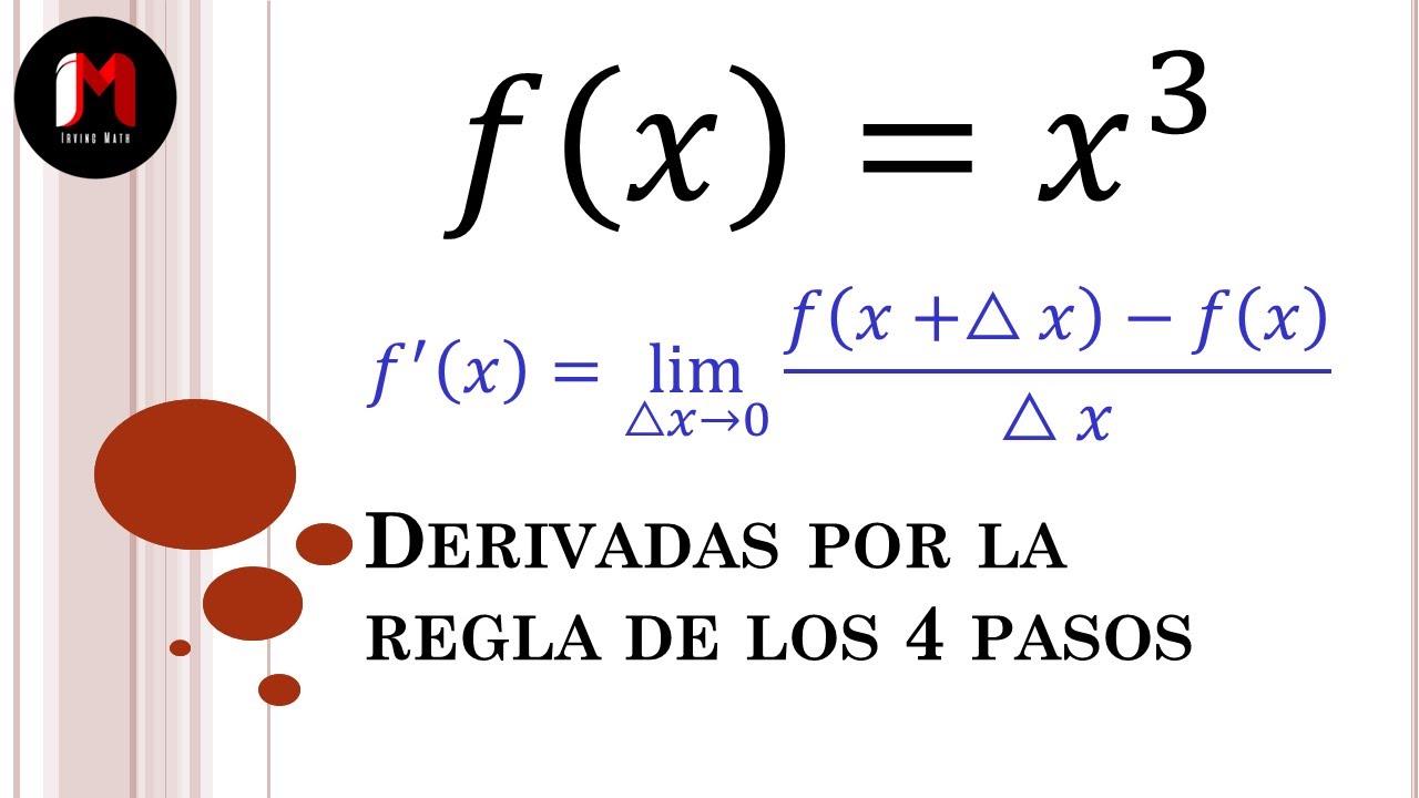 Derivada por la Regla de los 4 Pasos - Ejercicios 7-9 (Función cúbica)