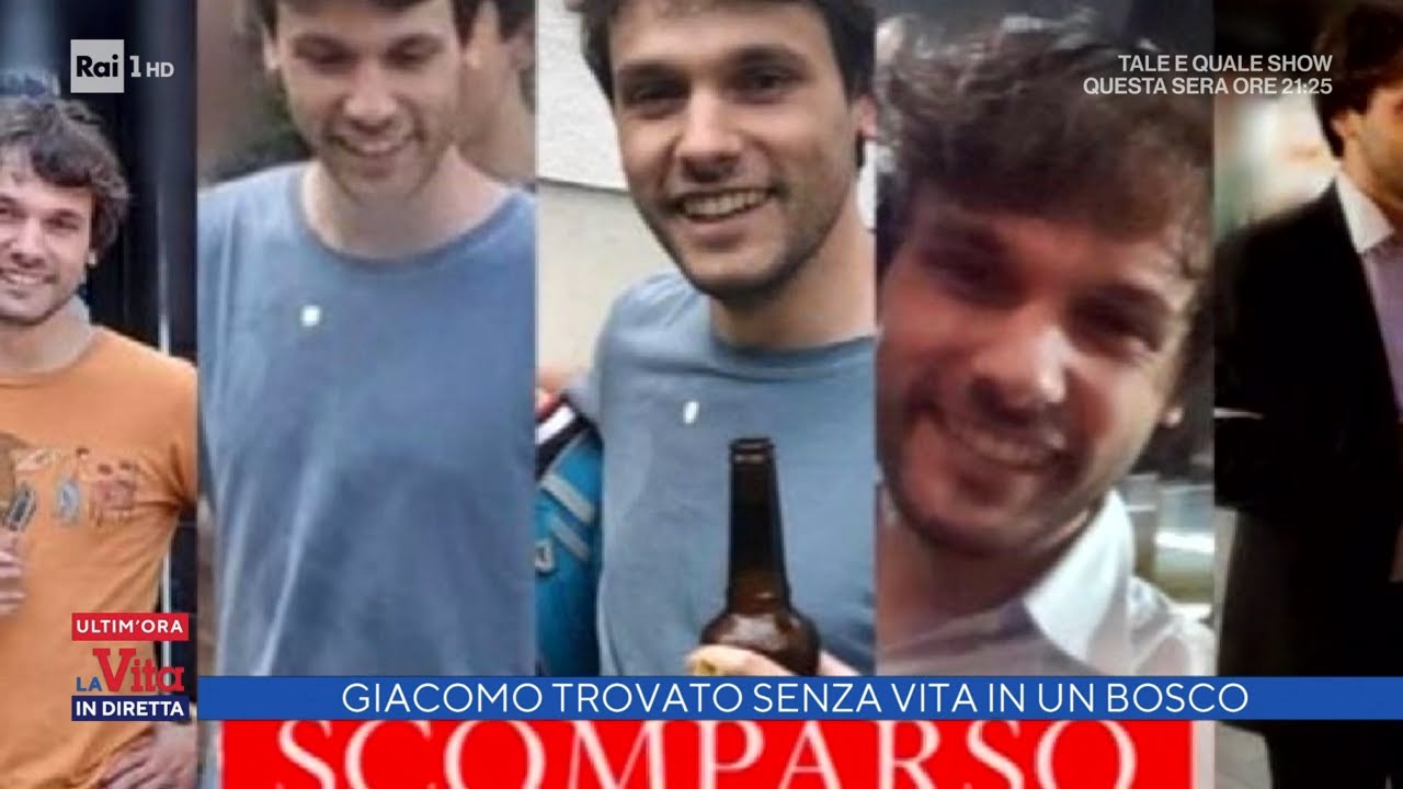 Giacomo Sartori trovato senza vita in un bosco  - La vita in diretta 24/09/2021