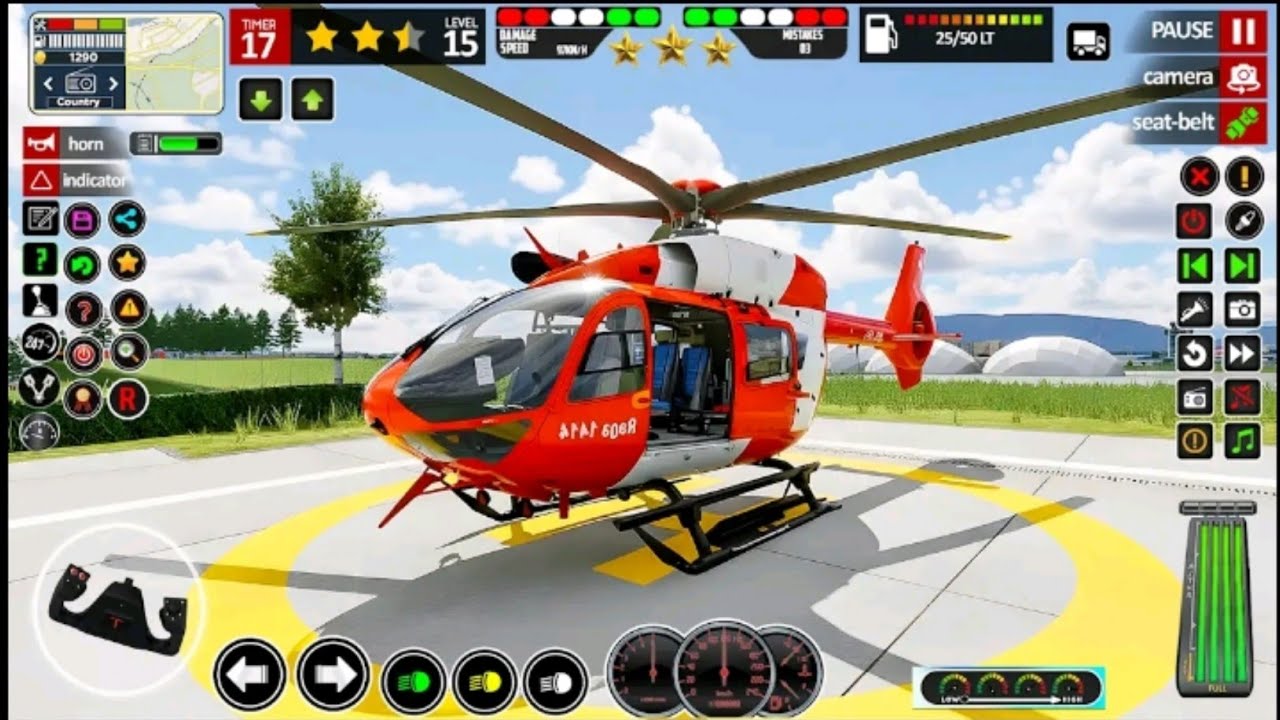 Helicopter flying simulator game 3d|| Emergency rescue simulator android gameplay