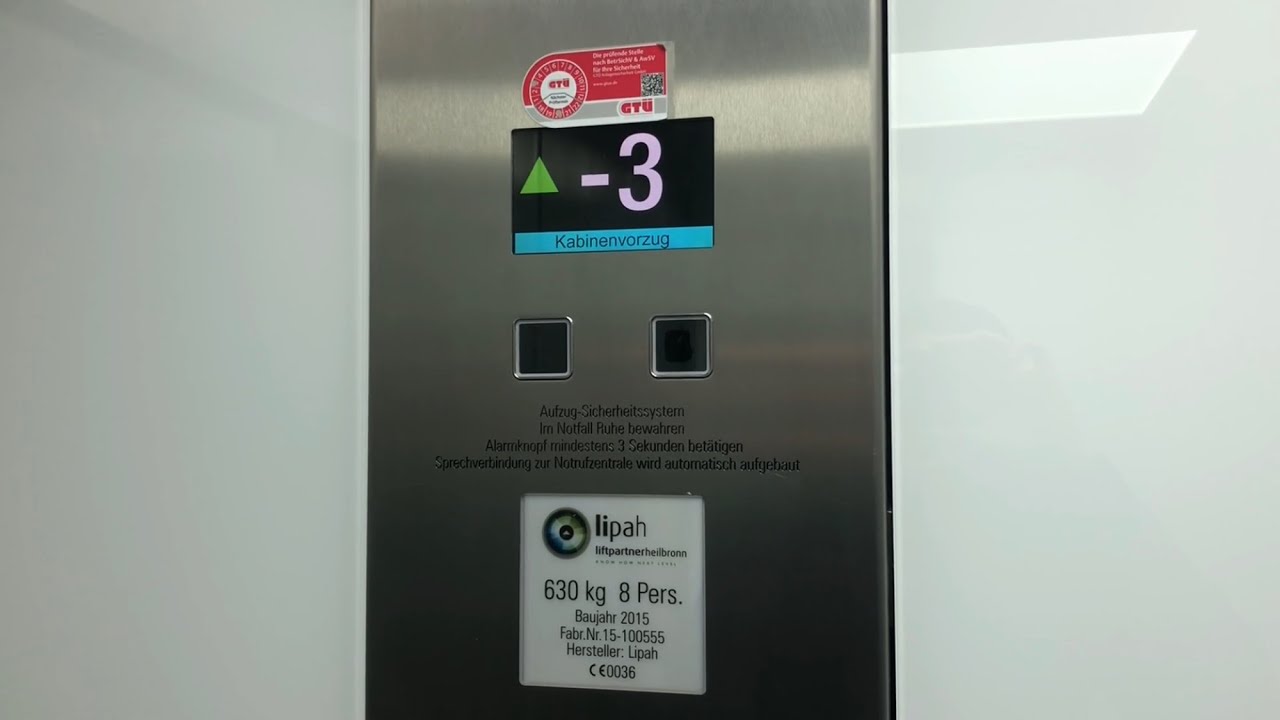 New 2015 lipah Aufzüge Elevator at Stuttgart-Mitte