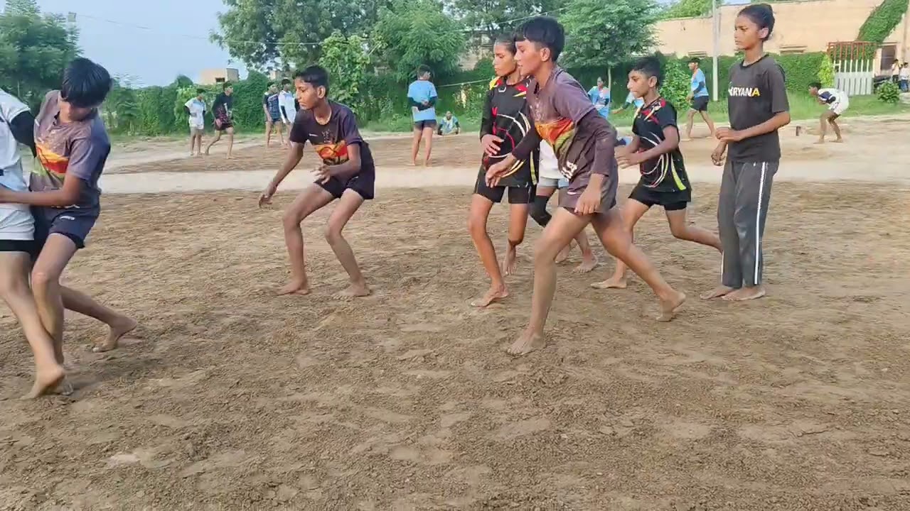 U-14 girls kabaddi team sherda prectice match 