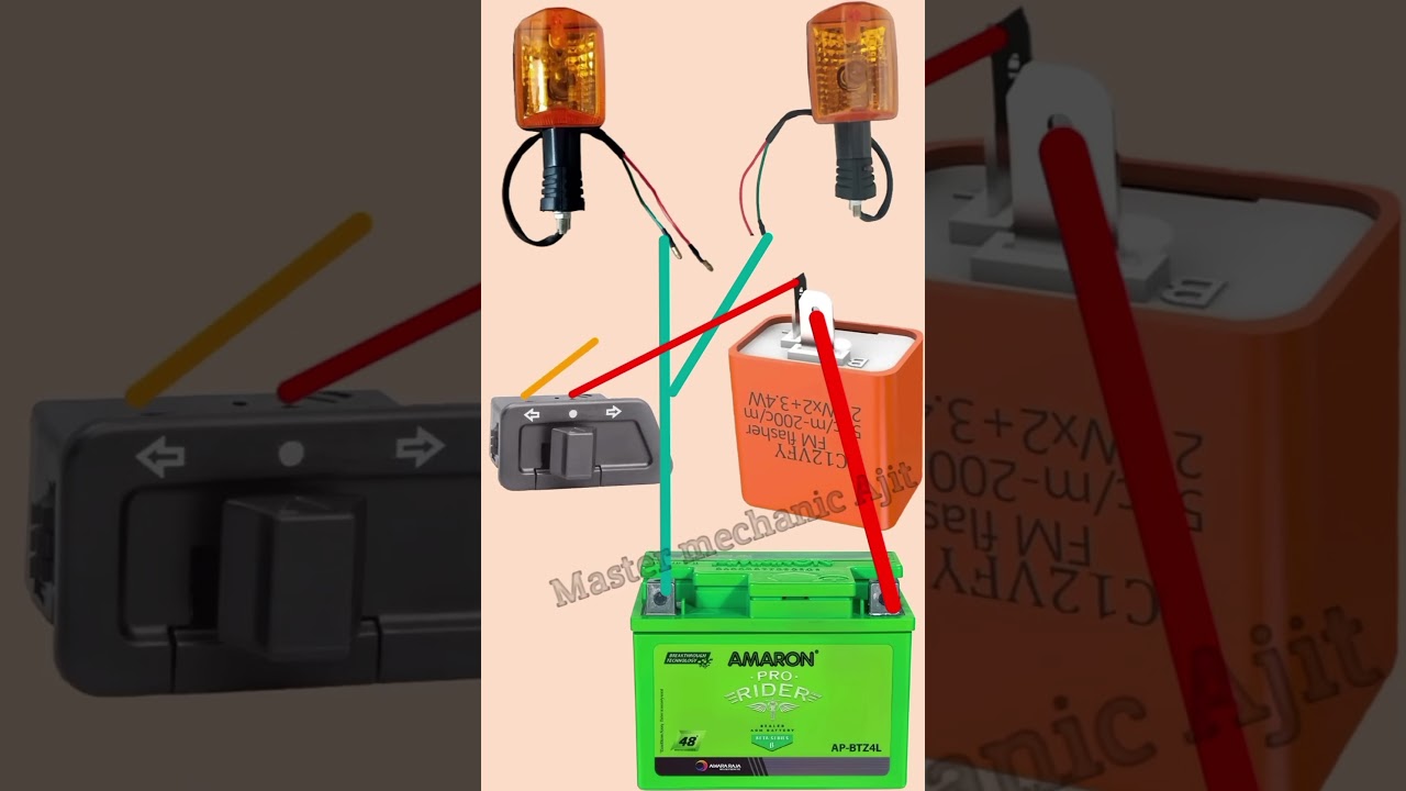 Splendor side light wiring diagram/splendor indicatorwiring#shortvideo#sidelight#bike #ytshorts #yt