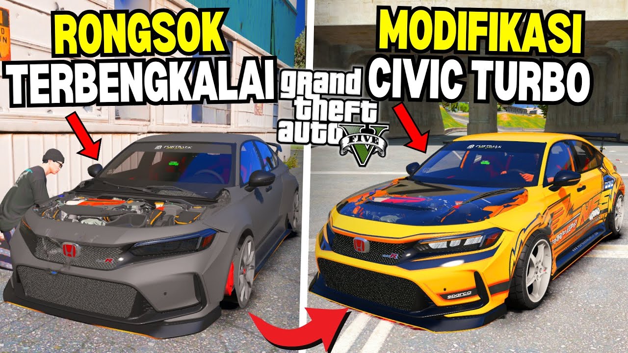Aku Menemukan Mobil JDM Langka Civic Rongsok Terbengkalai di Kota - GTA 5 MOD