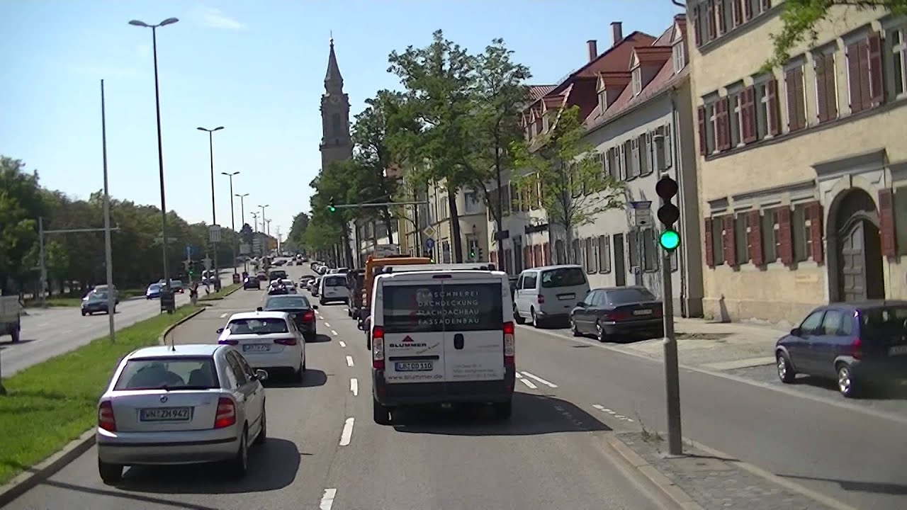 Mit dem LKW durch Ludwigsburg  B27  Schloss