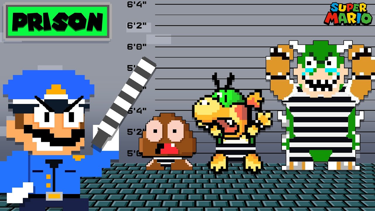Team Bower Prisoner Escapes from Police Mario | Game Animation