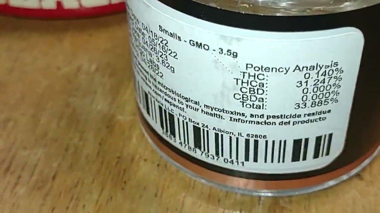 Verano GMO smalls, 33%total. 26$med