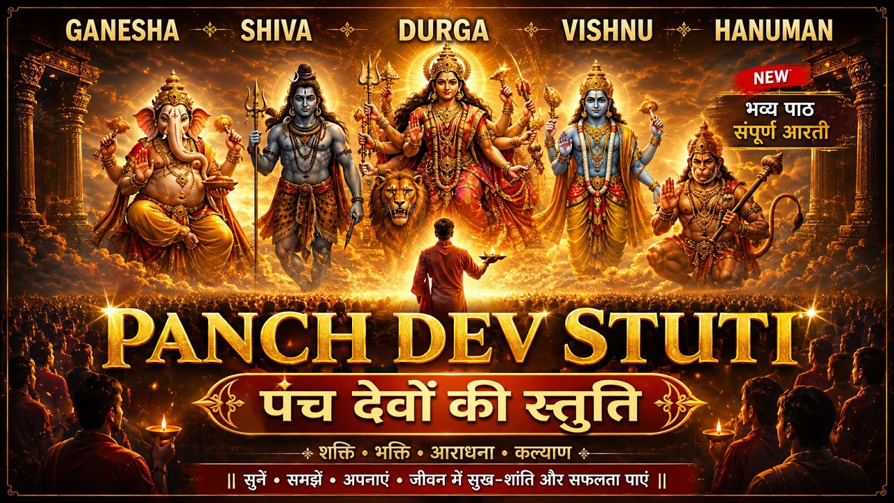 पंचदेव स्तुति | Panchdev Stuti | Ganesh, Shiv, Durga, Vishnu, Hanuman Bhajan |