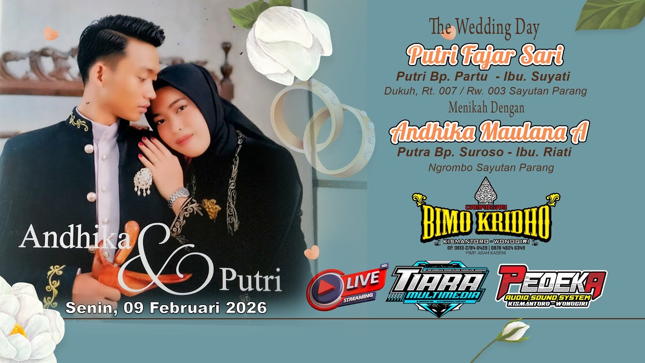 LIVE PERNIKAHAN PUTRI & DIKA | CAMPURSARI BIMO KRIDHO | PEDEKA AUDIO | SAYUTAN,  9 FEB 2026