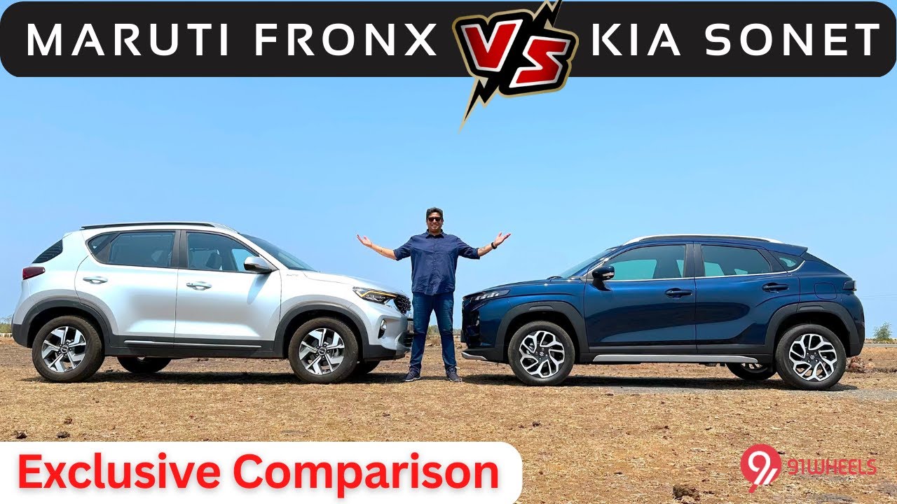 Maruti Fronx vs Kia Sonet Comparison || Exclusive Face Off || Specs, Features, Design & Engine