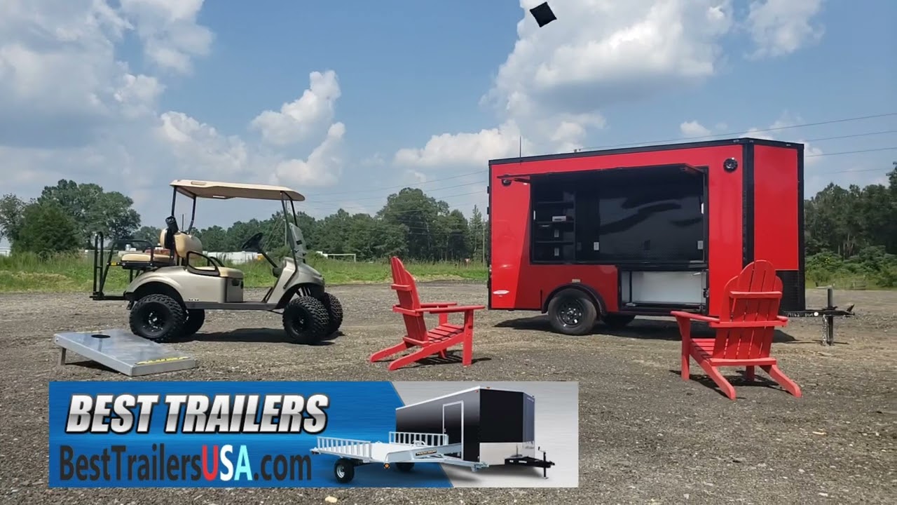 6x12 enclosed sports tailgate trailer party trailer #uga #tailgating