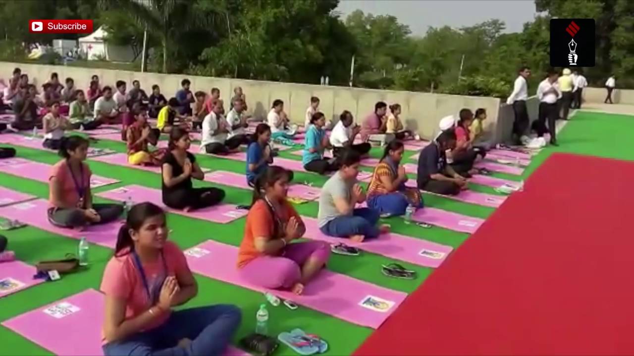 Yoga Day Rehearsal At Capitol Complex, Chandigarh