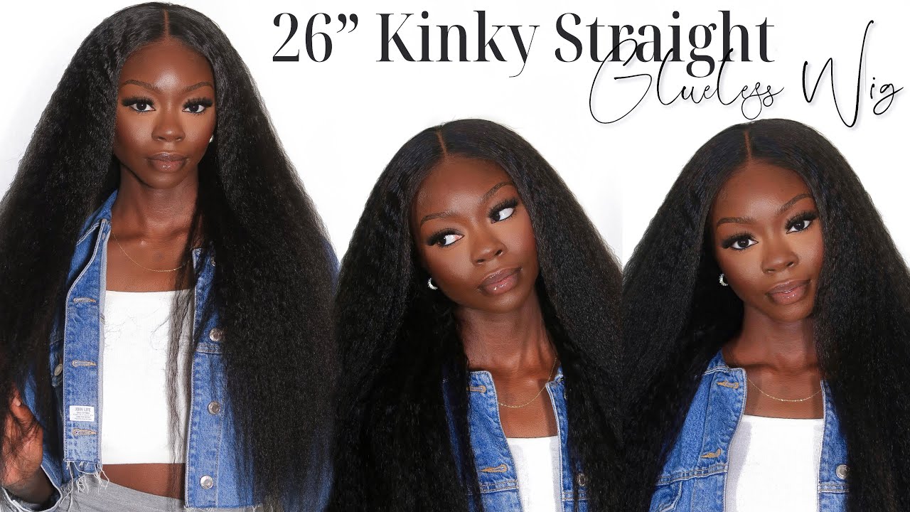 Natural Wig For Black Women | Easy Glueless Wig Install | Kinky Straight 4c Hair Wig Ft. @ISEEHAIR