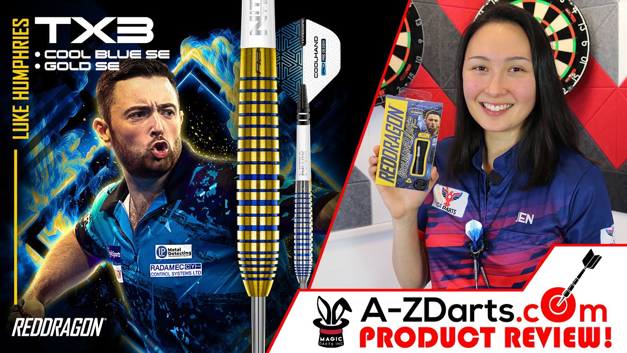 Red Dragon Luke Humphries TX3 Darts | Cool Blue SE Soft Tip and Steel Tip Barrel | Product Review