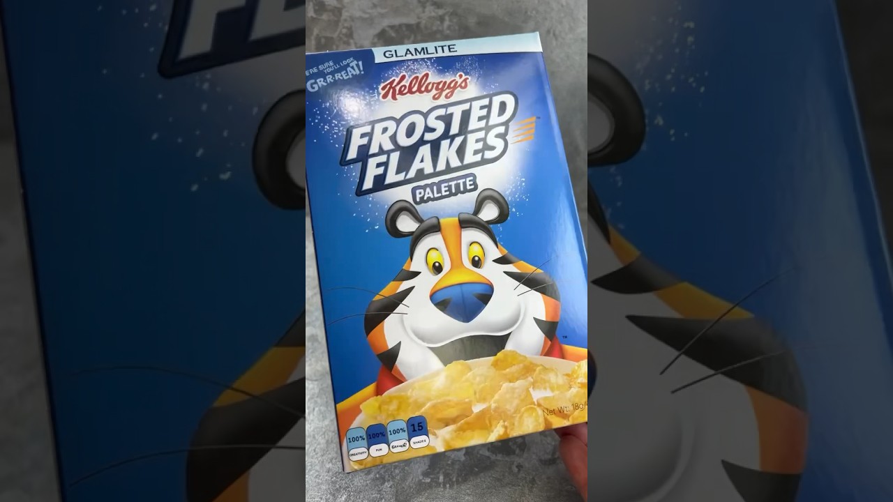 Glamlite Cosmetics Kelloggs Frosted Flakes Eyeshadow Palette #shorts #reels #makeup