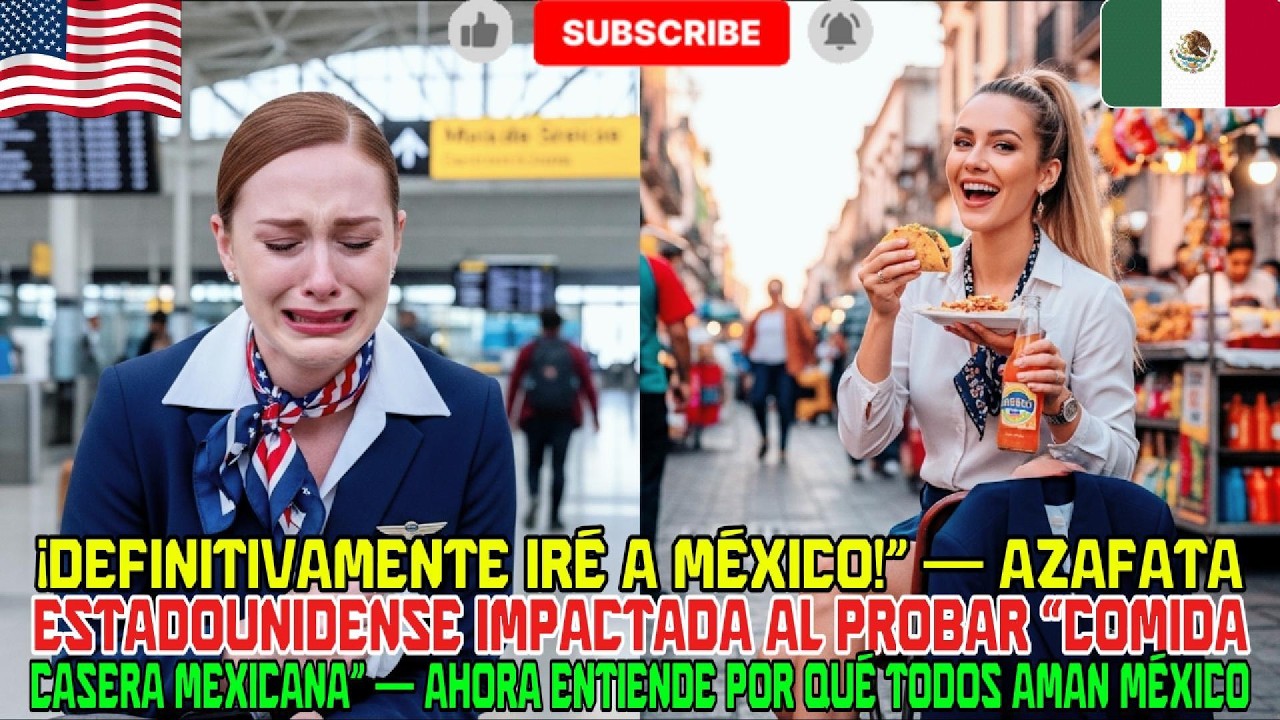 ¡Azafata de EE UU  queda en shock con comida mexicana y jura ir a México!