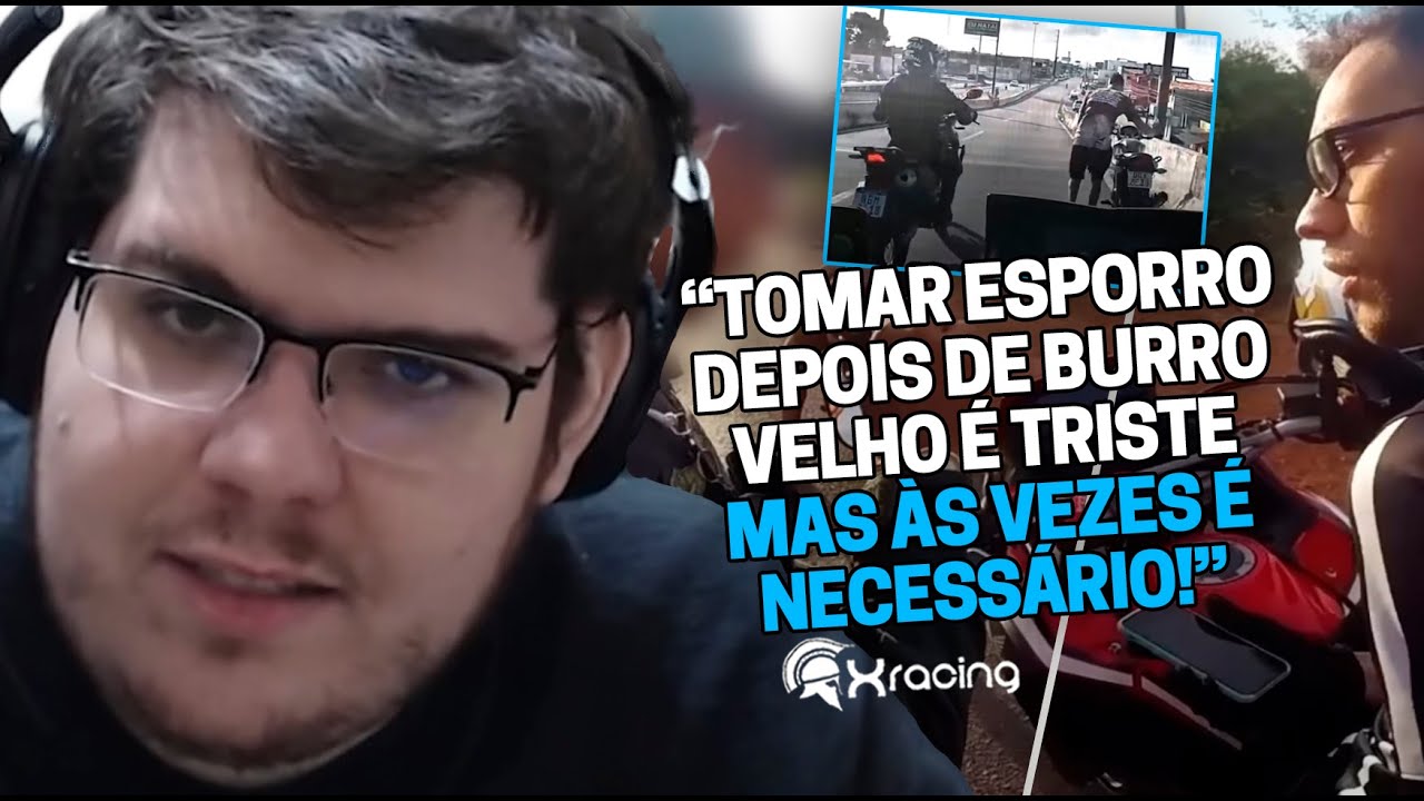 CASIMIRO REAGE: ENQUADROS DE MOTO (EP. 61) A CHAPA ESQUENTOU - XRACING | Cortes do Casimito