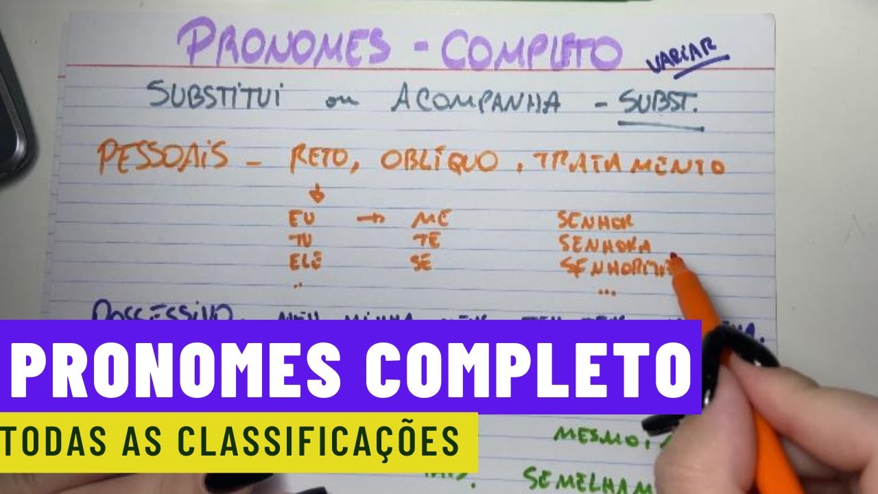 Pronome completo I Português para concurso, Enem e vestibulares