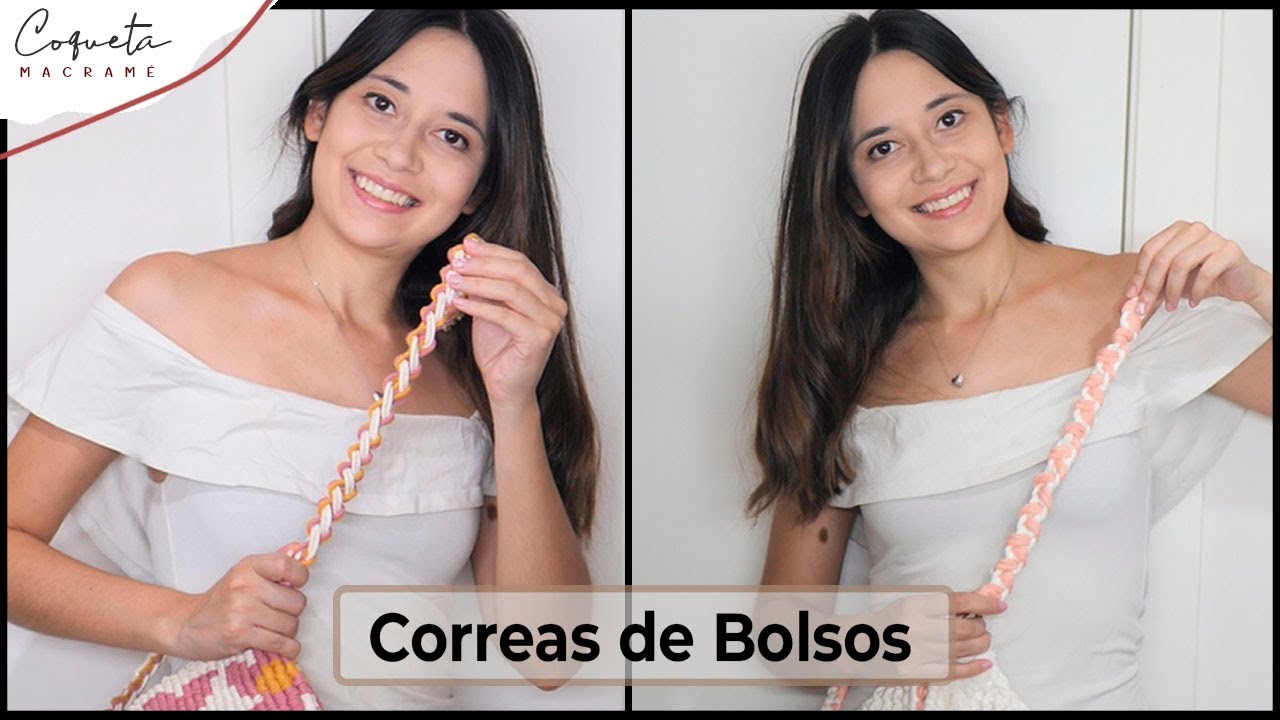 Crea CORREAS PERSONALIZADAS para tus Bolsos Coqueta Macramé (Muy Fácil)
