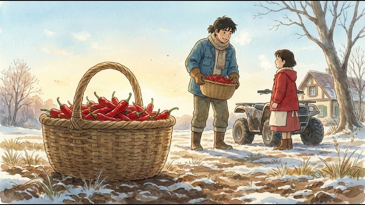 Family Harvesting Red Chili 🌶👨‍🌾 & Enjoying Duck Stew | Ghibli Style ASMR