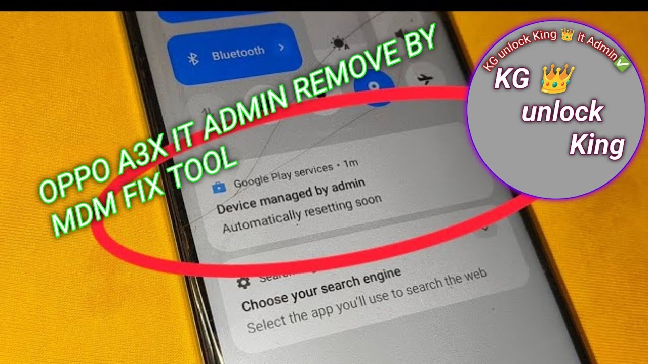 OPPO A3X it Admin remove by MDM fix Tool Device Managed by Admin Resetting Solved  #Vivo#Lava#Tecno
